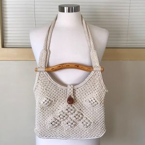 Bohemian macramé vintage bag